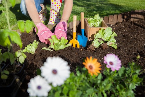 Gardening team caring for a well-kept Osidge garden